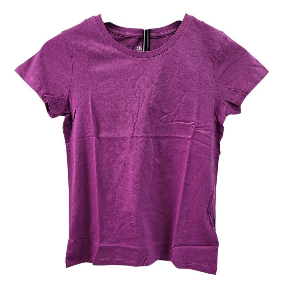 Spotted Zebra Girls Short-Sleeve T-Shirts Crew Neck Purple Top Size X-Large(12)